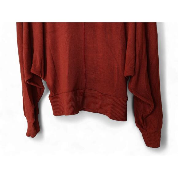 New Project Social T Los Angeles Rust Red Dolman Sleeve Sweater Women’s Medium - Picture 6 of 12